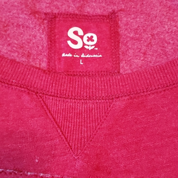 SO size Large red cropped sweatshirt - Picture 5 of 8